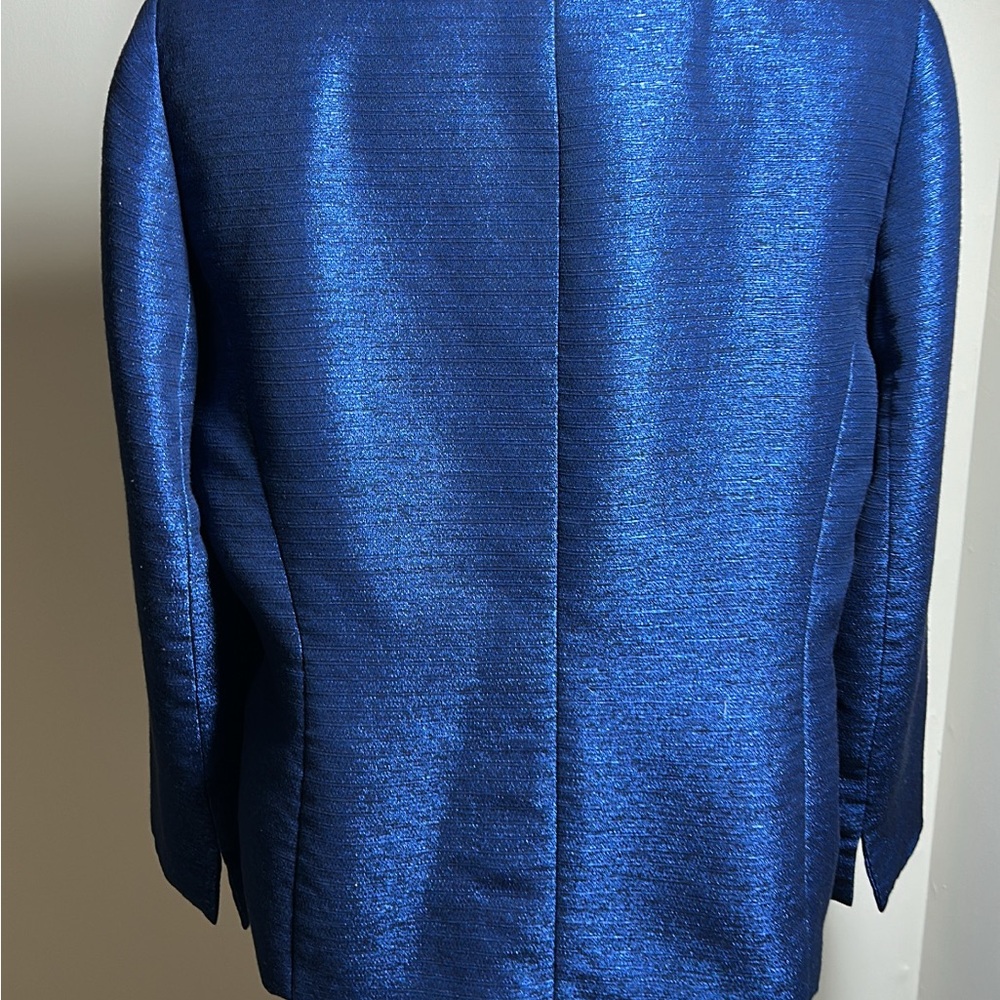 Kasper Shimmering Blue Women's Blazer - Picture 8 of 11